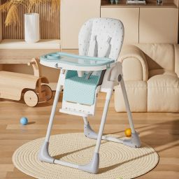 Marshmallow Lite Feeding High Chair for Babies/6 Levels Smart Baby Feeding High Chair/High Chair for Baby Age 0 to 5 Years (Blue)-image-2