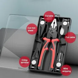 jancom 5-In-1 Multifunctional Wire Stripper Combination Interchangeable Pliers Kit Lineman Plier image 2