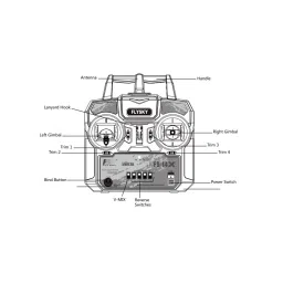 FlySky FS-i4X 2.4GHz 4CH AFHDS R/C Transmitter + FS-A6 Receiver image 4