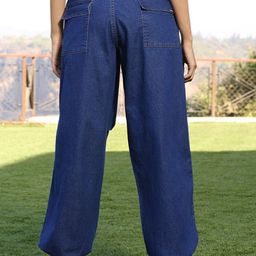 The Roadster Lifestyle Co. Women Blue Stretchable Parachute Jeans-image-17