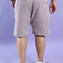 Instafab Plus Men Plus Size Self Design Mid-Rise Regular Fit Cotton Regular Shorts image 2