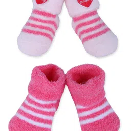 Baby Moo Infant Girls Pack Of 2 Patterned Ankle Length Cotton Socks image 3