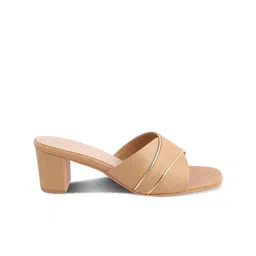 Tresmode Textured Open Toe Block Heels image 4