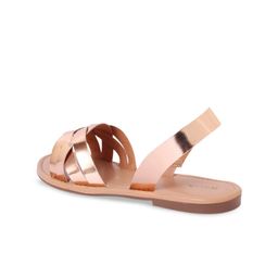 WZAYA Cross Straps Open Toe Flats With Baclstrap image 5