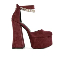 London Rag Suede Party Block Block Heels image 2