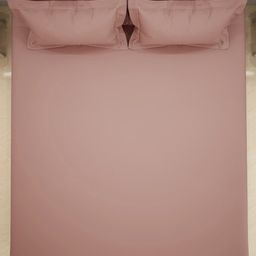 SPACES Eminence Pink 600 TC King Bedsheet with 4 Pillow Covers image 3