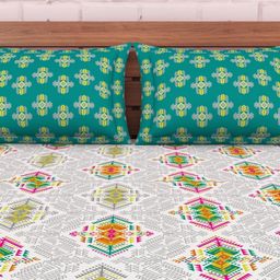 SPACES Unisex Green Bedsheets image 3