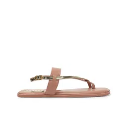 ELLE Open One Toe Flats With Buckle Closure image 3