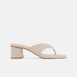 Mast & Harbour White Open Toe Block Heels image 3