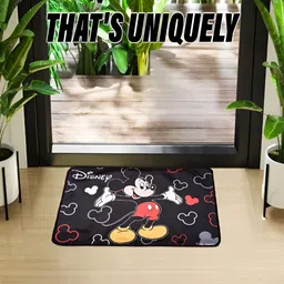 Kuber Industries Black & Red Set Of 2 Printed Doormats image 4