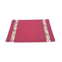 IMARS Maroon Patterned Rectangle-Shaped Table Placemats image 3