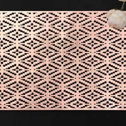 Dakshya Industries 6-Pcs Copper-Toned Self Design Rectangular Table Placemats image 2