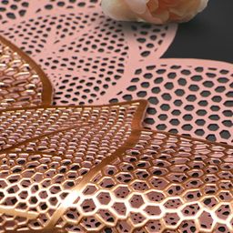 Dakshya Industries Copper-Coloured 6-Pieces Round Table Placemats image 2
