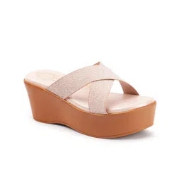 Denill Embellished Open Toe Wedges-6
