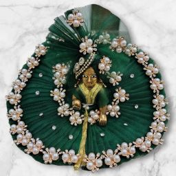 Laddu Gopal Ji premium quality heavy dress with mukut (size 2) Dress-image-12