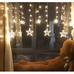 SPARK WORLD Yellow Star Shaped LED String Lights image 3