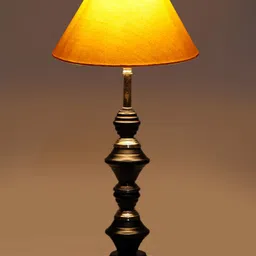 Devansh Yellow Solid Table Lamps With lron Base image 3