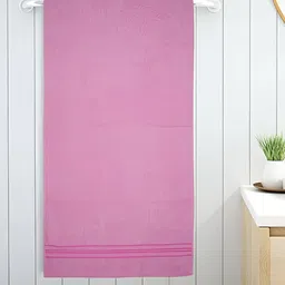 e kysa Pink Cotton 500 GSM Extra Soft Plush Bath Towel image 3
