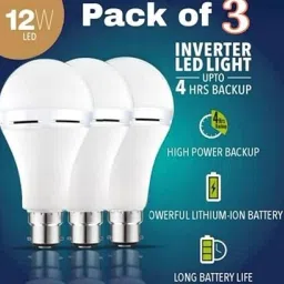 Emergency Led Bulb 12w Pack Of 3 Rechargeable Led Light 4 hrs Bulb Emergency Light-image-19
