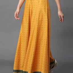 AURELIA Ethnic Motif Printed Pure Cotton Flared Palazzos image 4