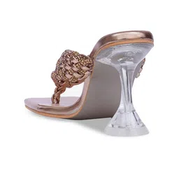 Sherrif Shoes Woven Design Embellished Block Heels image 4