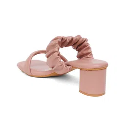 HEELSNFEELS Textured Open Toe Block heels image 3