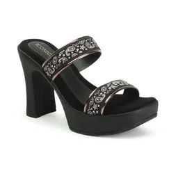 ICONICS Printed Open Toe Block Heels image 2
