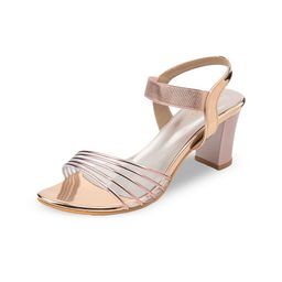 Ozuri Striped Open Toe Block Heels image 3