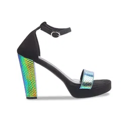 Mochi Textured Open Toe Platform Heels image 2