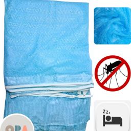 Cotton Adults Washable Soft Ac Mosquito net ( For Double Size Bed 5 * 7 feet Blue colour Mosquito Net-image-5