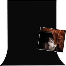 Hiffin ® 8X9 Black Professional Backdrop for Background Photography Black Reflector Umbrella-30