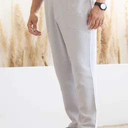 MR BUTTON Men Textured Trousers image 3