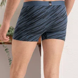 DAMENSCH Printed Deo-Soft Men Odour-Cancelling Supima Modal Trunk TK1002-NBLUST image 4