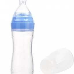 Silicone Food Dispensing Spoon (Blue, 90ml, Ideal for 4 Months+ Babies)- Infant Feeders for Cereal and Baby Food - Silicone Squeeze Feeder with Spoon - 90 ml (Blue)- Silicone-17