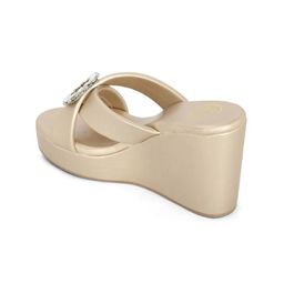 NR By Nidhi Rathi Embellished Cross Strap Open Toe Wedges image 4