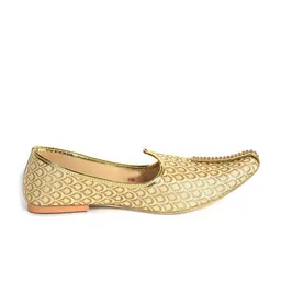 Ajanta Men Pointed Toe Textured Comfort Insole Basics Ethnic Mojaris image 4