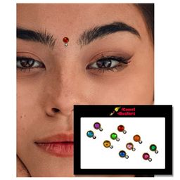 Comet Busters 10 Pcs Embellished Reusable Designer Bindis - Multicoloured image 3