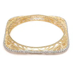 Priyaasi Set of 2 Gold-Plated AD-Studded Square Bangles image 3