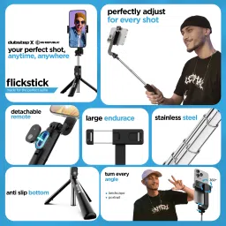Dubstep Flickstick Smart Selfie Stick with 360 Degree Rotation Bluetooth Selfie Stick image 3