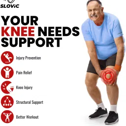slovic Joint Protection with Hinge | Compression muscle | Gym Wrap Knee Support Knee Support image 4