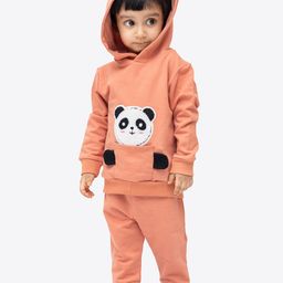 ariel Kids Self Designed Hooded Pure Cotton Sweatshirt & Pyjamas-44