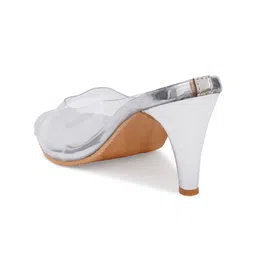 Misto Open Toe Slim Heels With Open Back image 4