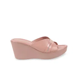 Metro Solid Wedge Heels With Open Back image 5