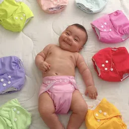 Moms Home Set of 2 Reusable Cotton Pocket Diapers With 2 Inserts image 5
