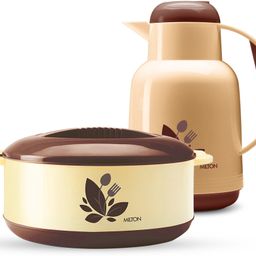 milton Trophy Gift Set, New Orchid 1500, 1260 ml and Nancy 1000 Flask, 1 liter Pack of 2 Serve Casserole-picture-39