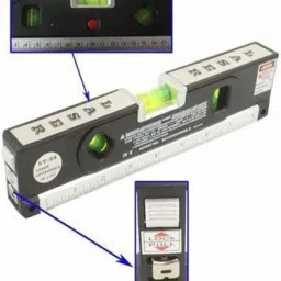 bluedeal Laser Level with Tape Measure Pro 4 Level Bubbles with LED Light, Lv-04 (100 cm, Multicolour) Non-magnetic Line Level image 2