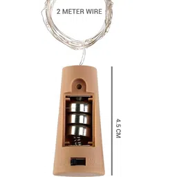 SKYFLY White 5 Pieces Cork LED String Lights image 2