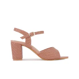 Mast & Harbour Textured Embellished Pointed Toe Block Heels image 5