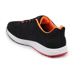 FAUSTO Men Black Mesh Running Non-Marking Shoes image 3