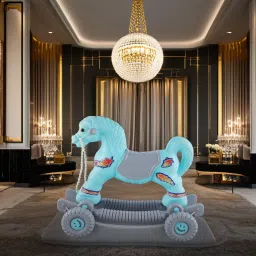 2 in 1 Baby Horse Rider Rocker for Kids 1-3 Years Birthday Gift for Kids ride on toy with lagam Tricycle-image-91